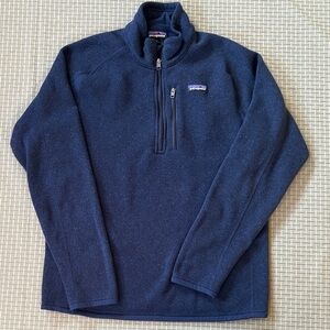 Patagonia Deep Blue Fleece lined knitted Pullover